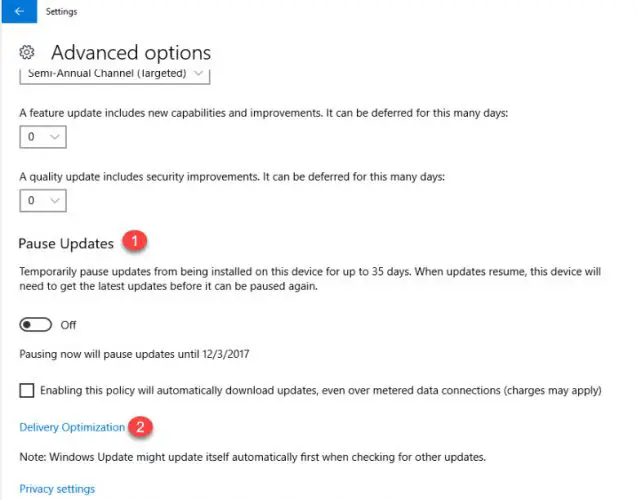 Limit Windows Updates Bandwidth Usage In Windows 10 3