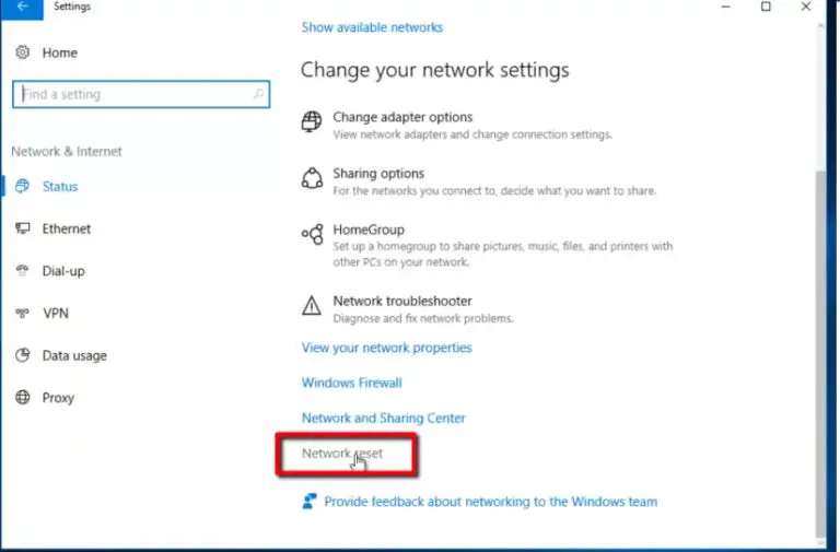 How To Reset Network Settings In Windows 10 3