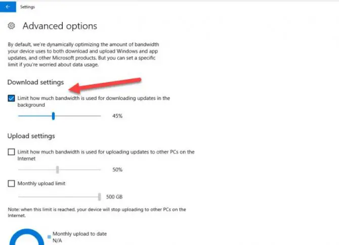 Limit Windows Updates Bandwidth Usage In Windows 10 5