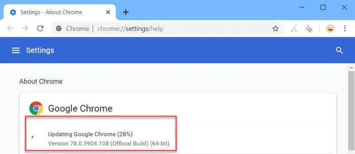 Automatically updating Google Chrome