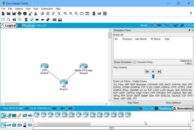Cisco Packet Tracer 7 2 1 interface