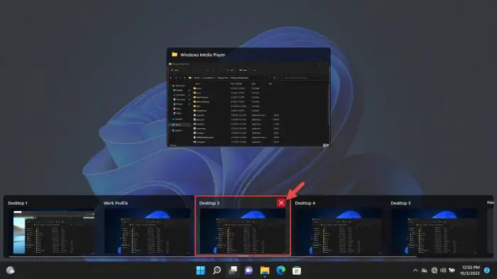 Close a Virtual Desktop
