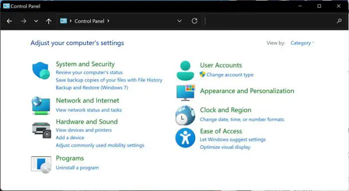 Where Is the Control Panel in Windows 11? 2