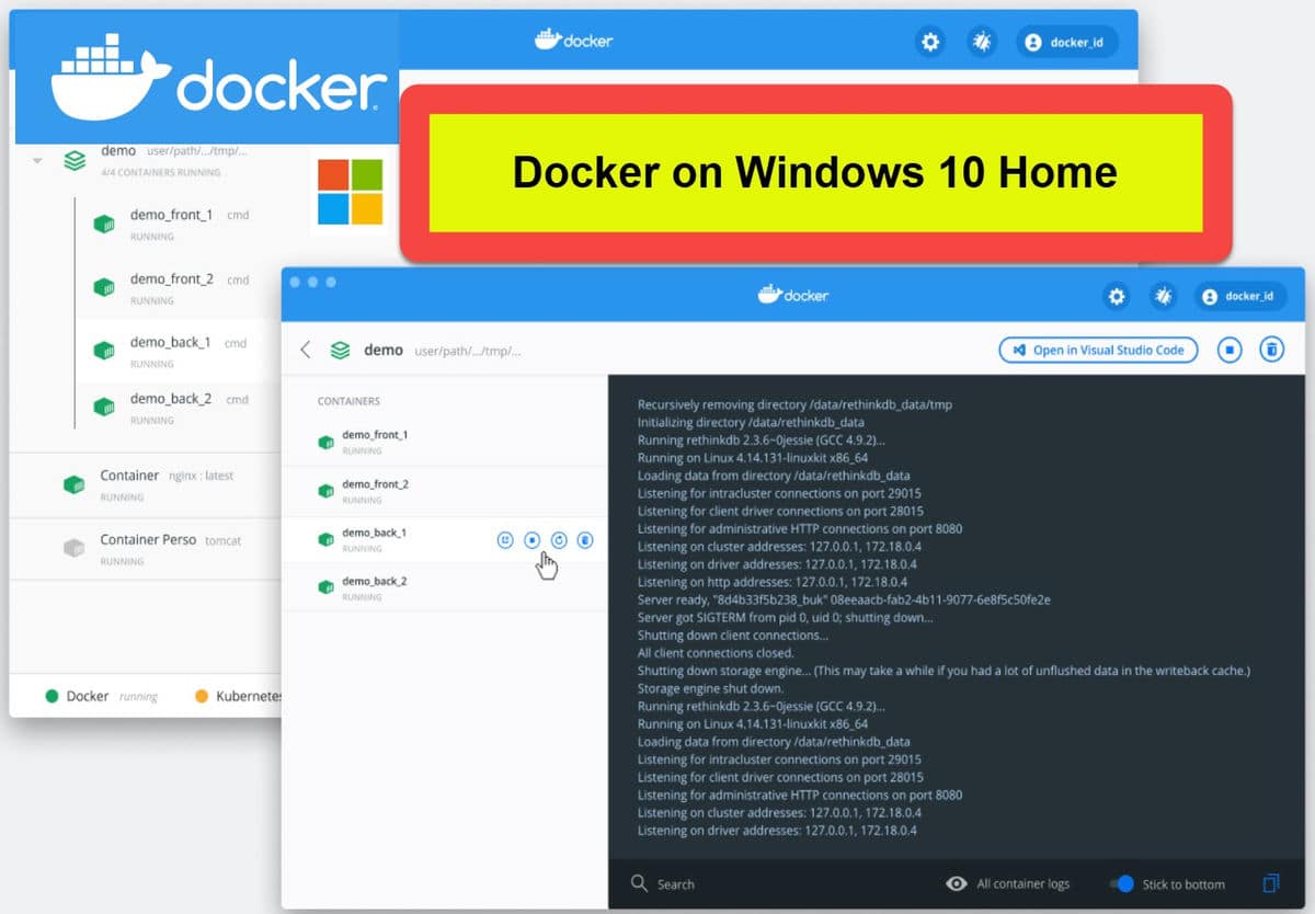 Docker on Windows 10 Home