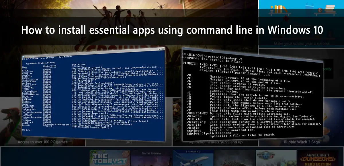 install essential apps using command line