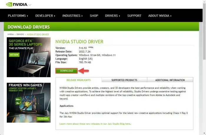 Nvidia Studio Download