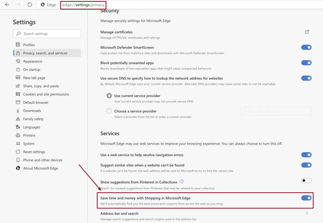 Save time and money with shopping in Microsoft Edge