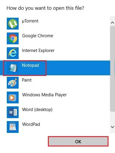 select notepad