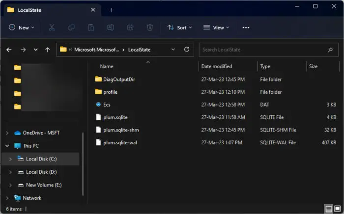 Sticky Notes stored in the plum sqlite database