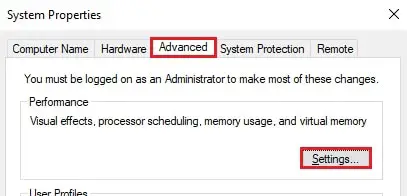 system properties