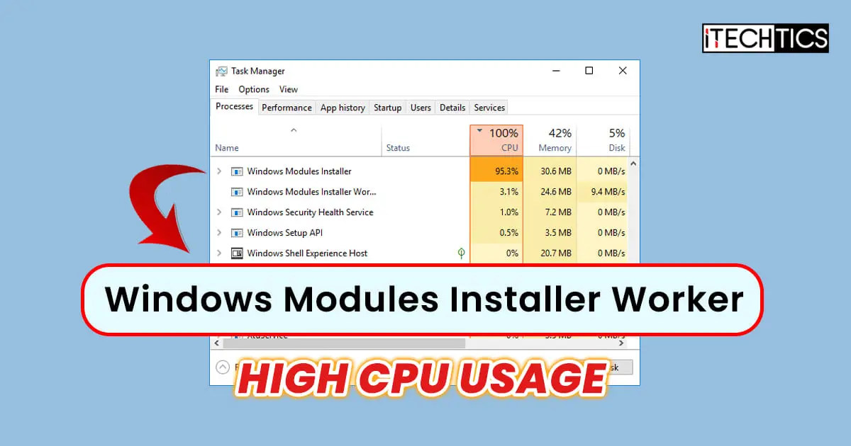 Windows Modules Installer Worker High CPU Consumption 1