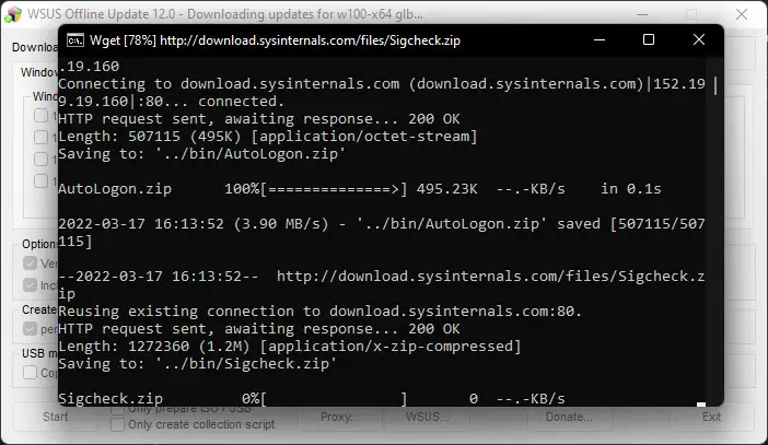 WSUS Offline tool downloading updates 1