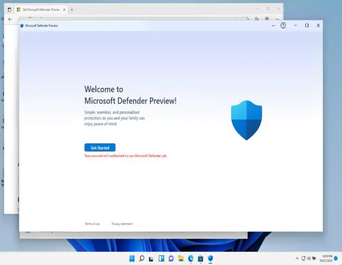 Your account isnt authorized to use Microsoft Defender yet