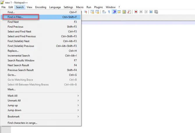 How to Use Notepad++ to Find Text in All Files of a Folder 1