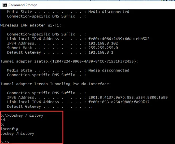 How To Check Command History in Command Prompt In Windows 2