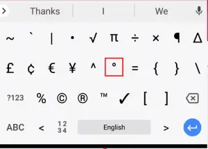 How To Insert Degree Symbol In Windows, Mac, Android And iOS 11