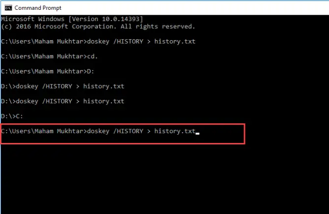 How To Check Command History in Command Prompt In Windows 3