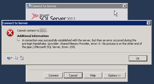SQL Connection Error